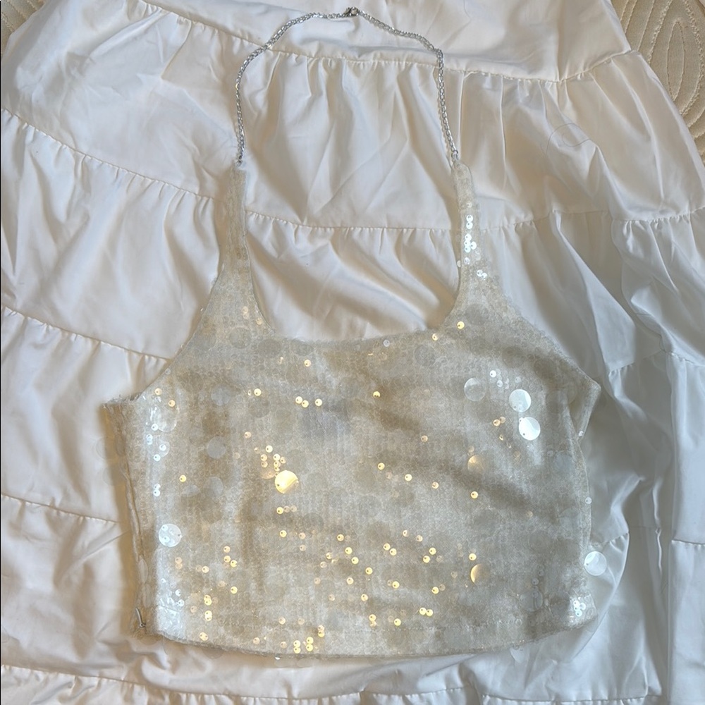 Sequin Crop Top